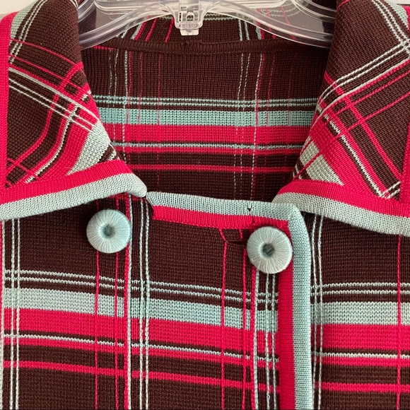 Anthropologie Jacket Cardigan Blazer Plaid Medium - Picture 6 of 11